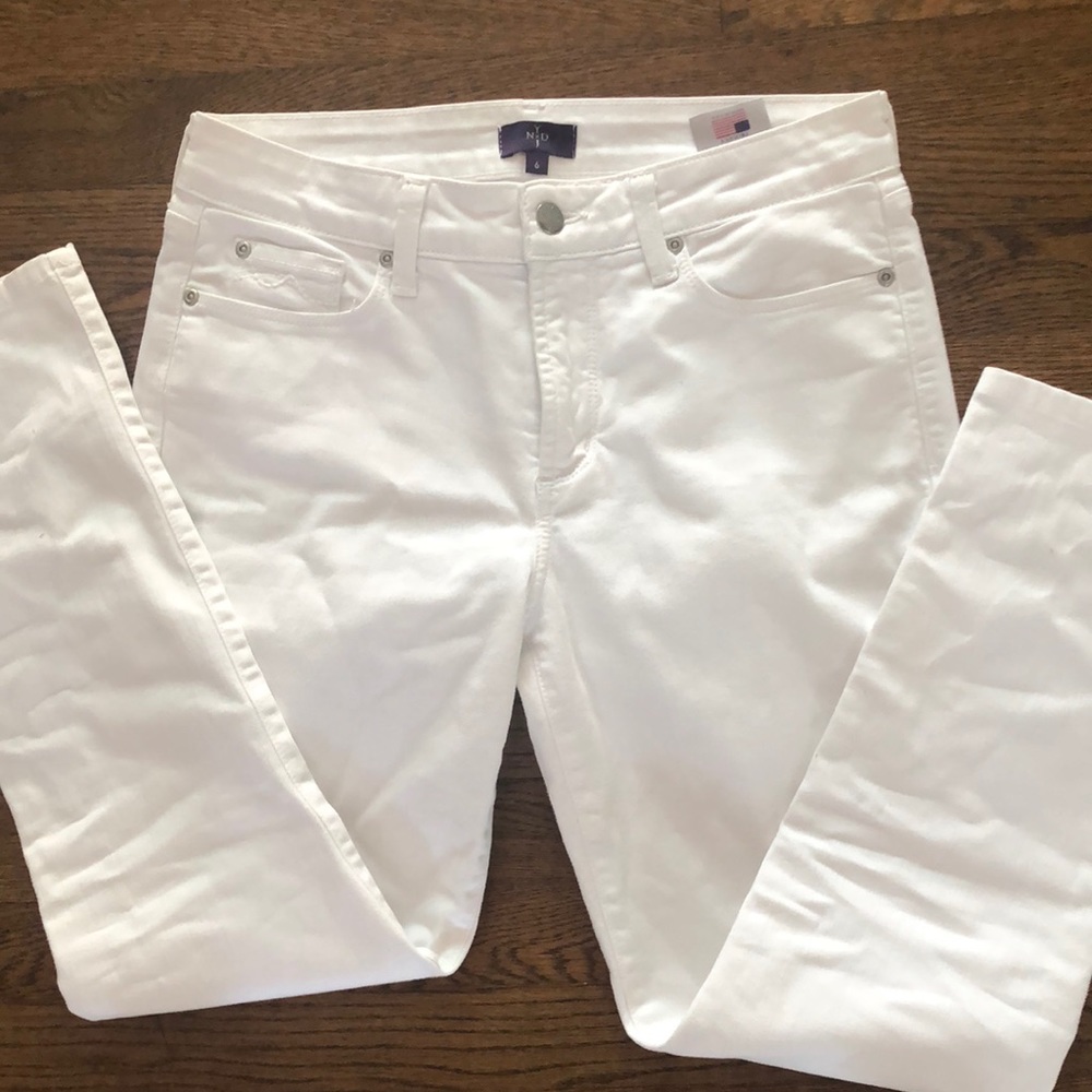 NYDJ White Skinny Jeans SZ 6 EUC